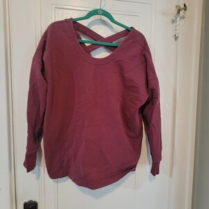 Women's Casual Maroon Sweatshirt
